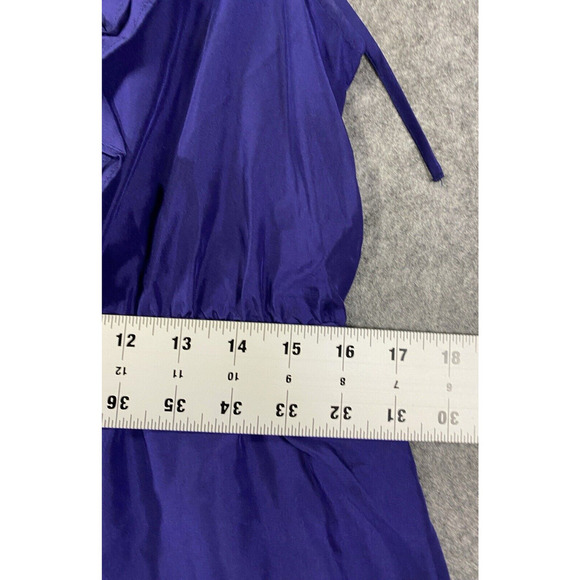 Maeve Dress Womens Small Blue Mini Ruffles 100% Silk Elastic Waist Pockets - Picture 10 of 11